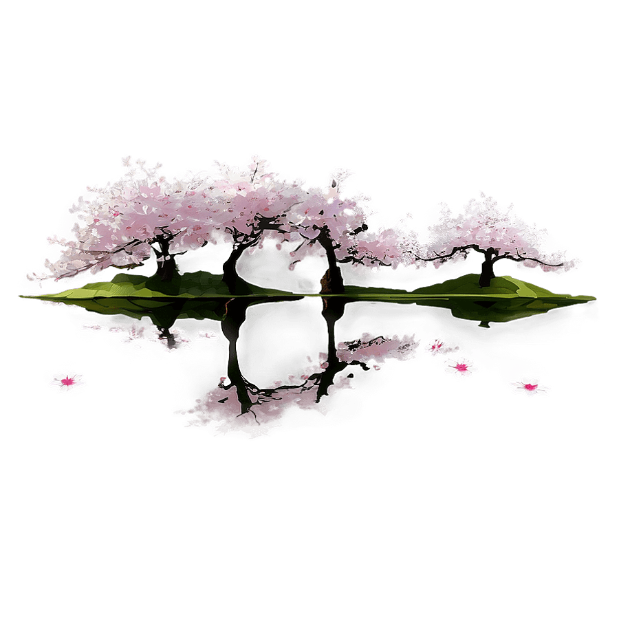 Sakura and Pond PNG 95