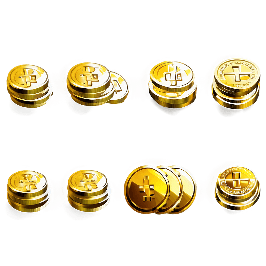 Digital Gold Coins PNG suh70