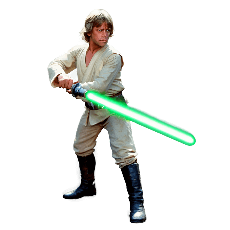 Luke Skywalker Lightsaber Duel PNG nff