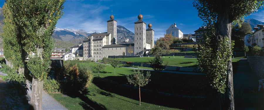 Malersicht von Brig, Schweiz