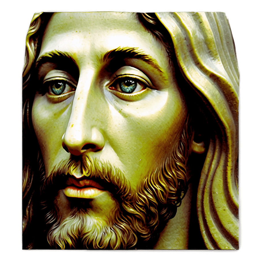 Jesus Face Religious Art PNG 06292024