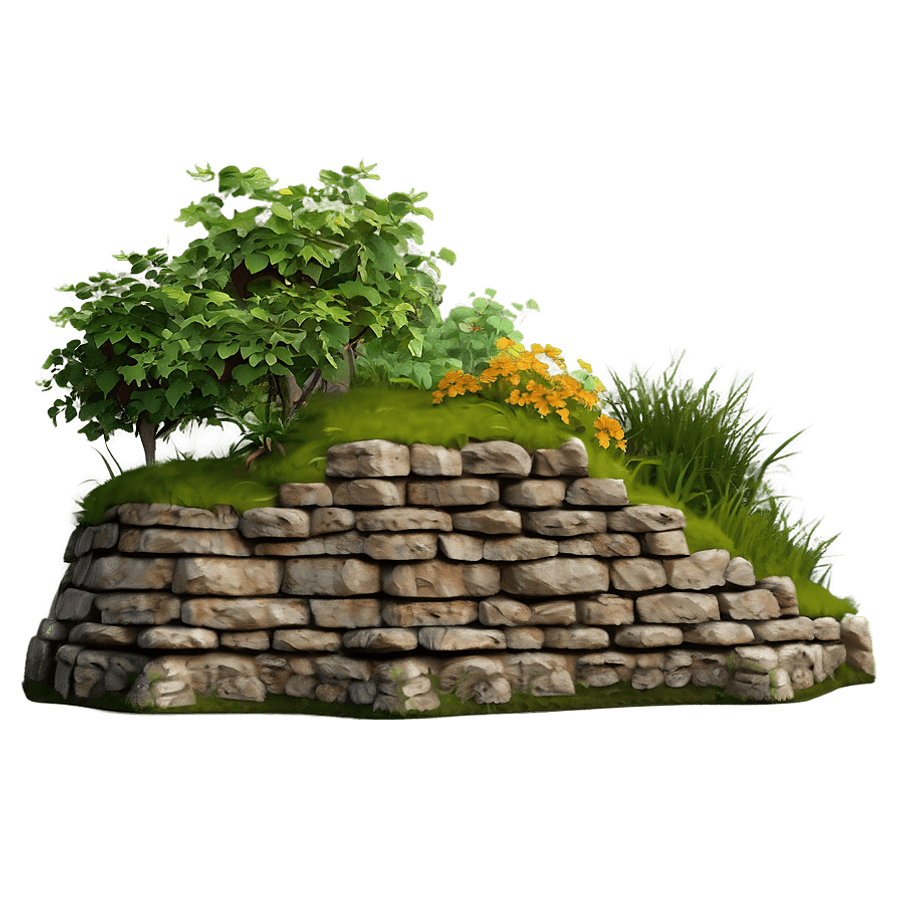 Layered Rock Wall PNG vkb