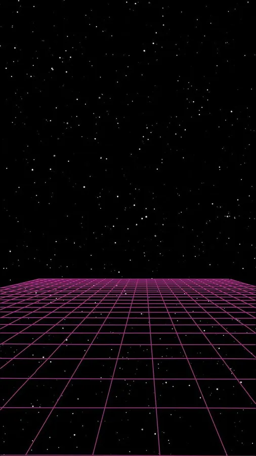 Pink Plane On Space Grid Aesthetic