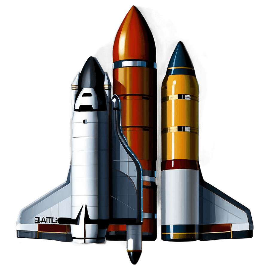 Space Shuttle with Missile PNG fbi97