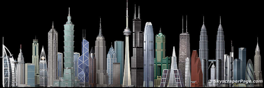 World_ Skyscrapers_ Silhouette