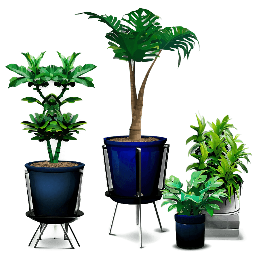 Living Room Potted Plant PNG aib52