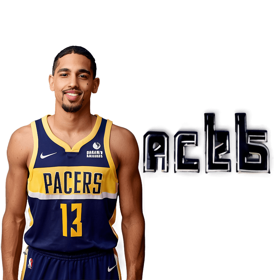 Tyrese Haliburton Pacers Uniform PNG rfn95