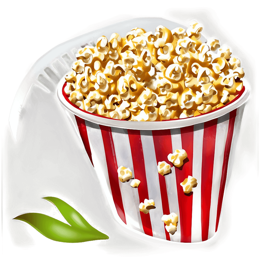 Hand Drawn Popcorn Kernel PNG 13