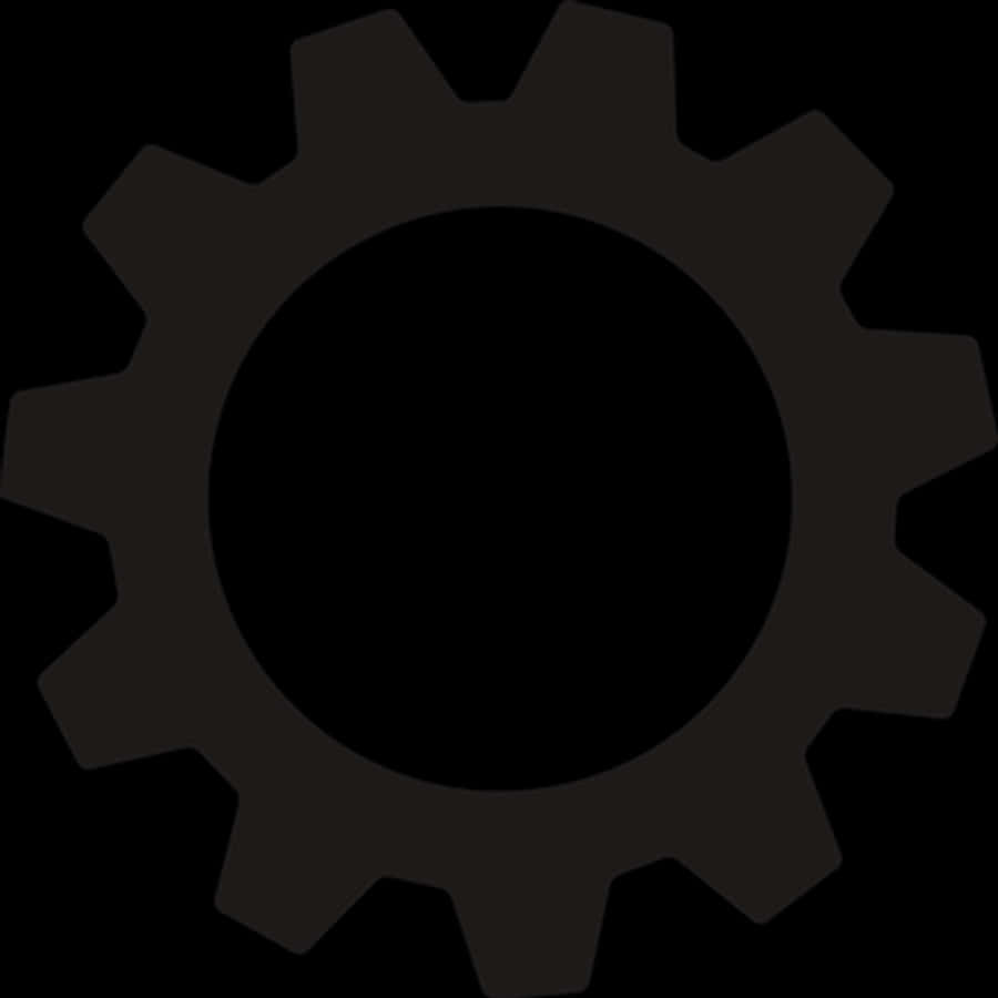 Single Black Gear Icon