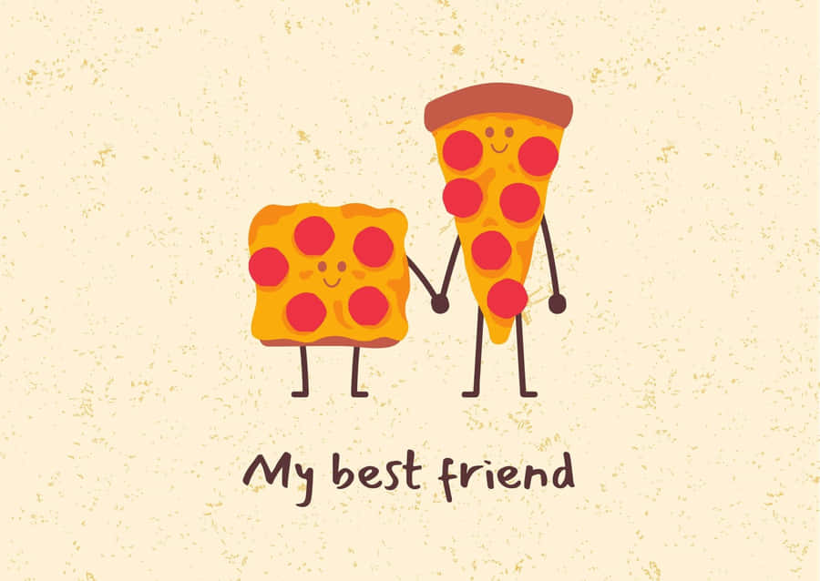 Ilustração de Pizza Melhores Amigos