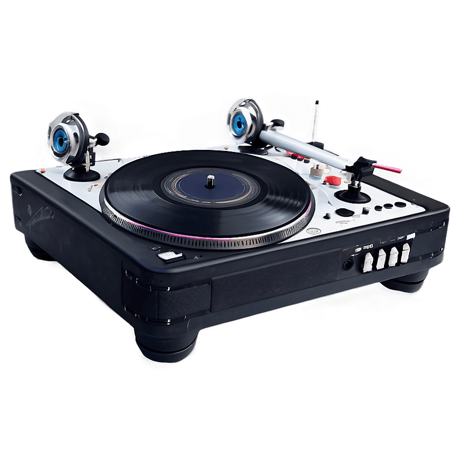 DJ Turntable with Speakers PNG tde47