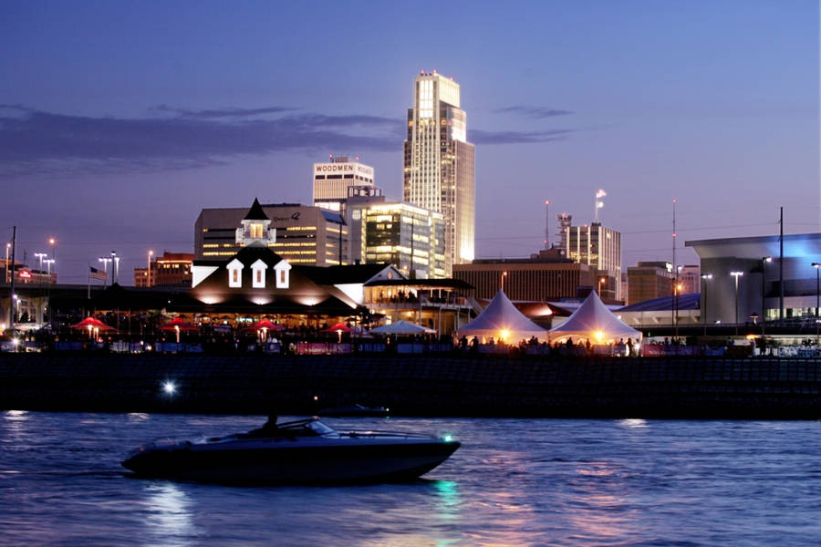 Missouriflodenoch staden Omaha