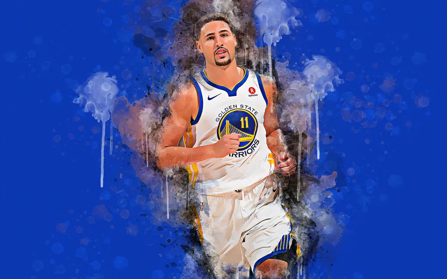 Klay Thompson white jersey wallpaper