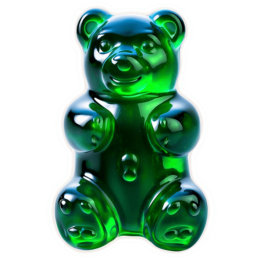 Green Gummy Bear Sweet PNG vaa
