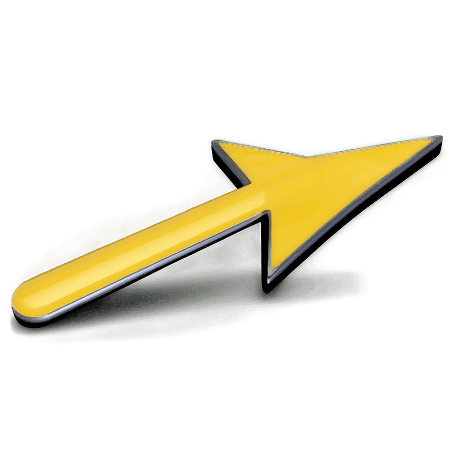 Yellow Arrow Pointing Right PNG cps80
