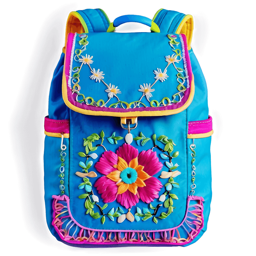 Book Bag with Embroidery Detail PNG yht