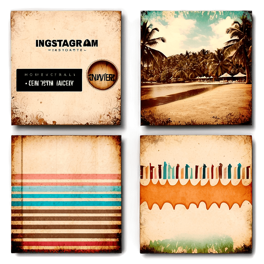 Vintage Instagram Template PNG udy60