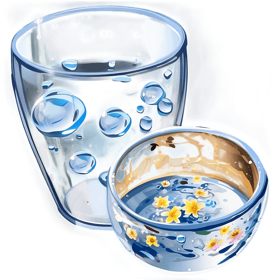 Artistic Cup of Water PNG 05262024