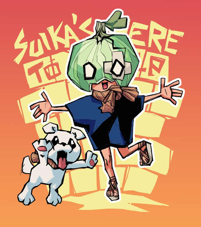 Arte de Suika e Cachorro