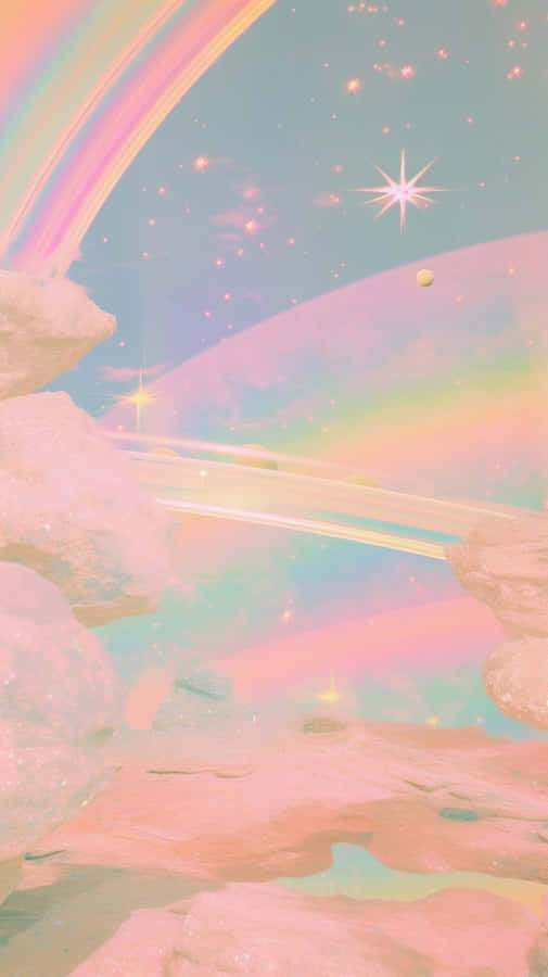 Pastell_ Regenbogen_ Skyline_ Ästhetik