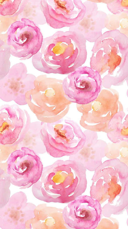 Envacker akvarell blomsterbakgrund