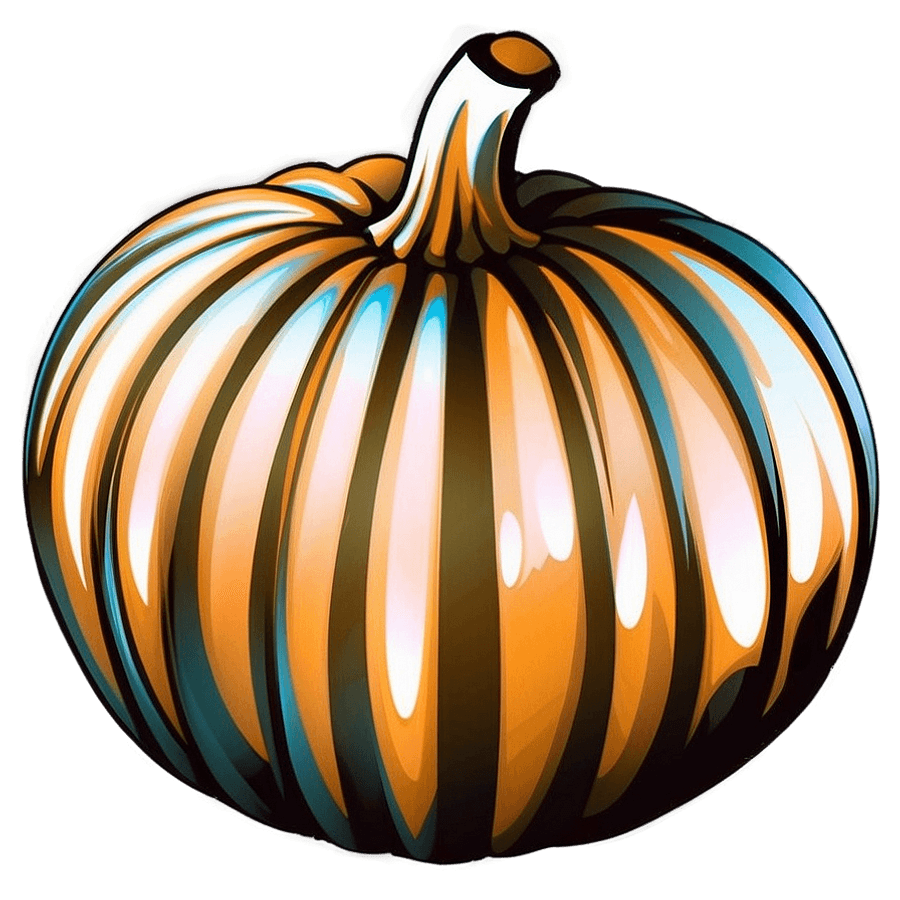 Modern Pumpkin Silhouette PNG 06292024