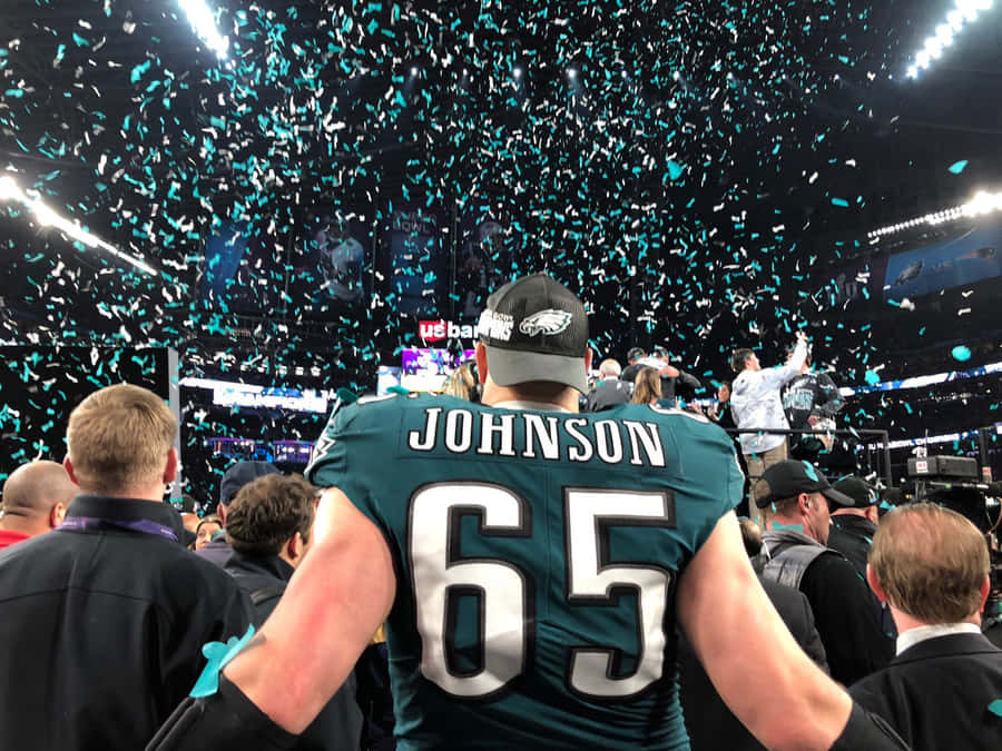 Eagles Spieler Johnson Feier