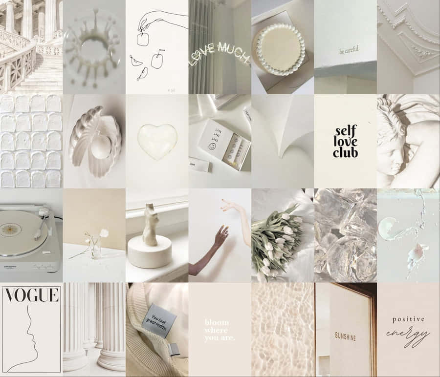 Collage Estetico Beige e Vaniglia
