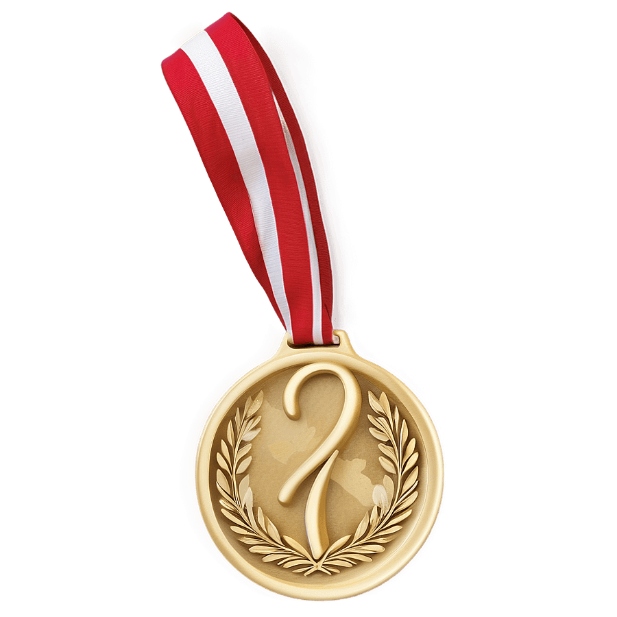 Elegant Gold Medal PNG mox
