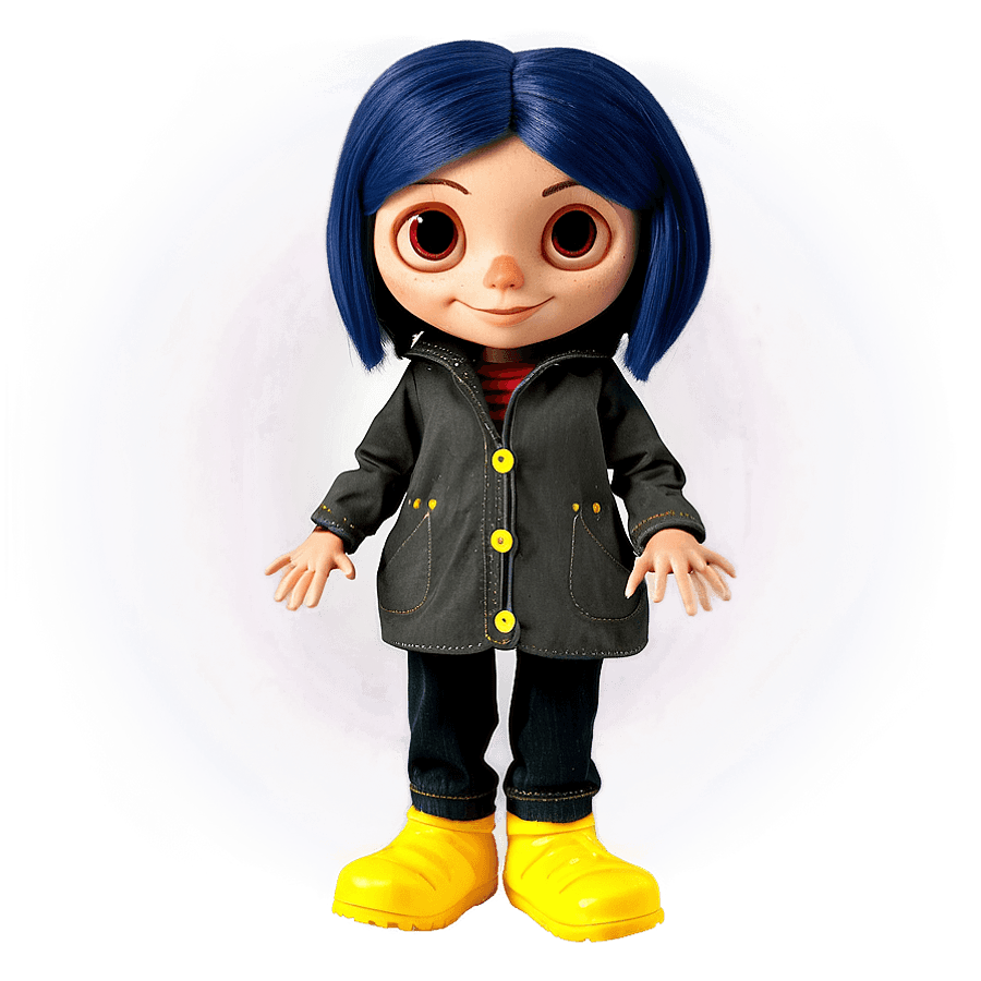 Coraline Halloween Costume Design PNG iew