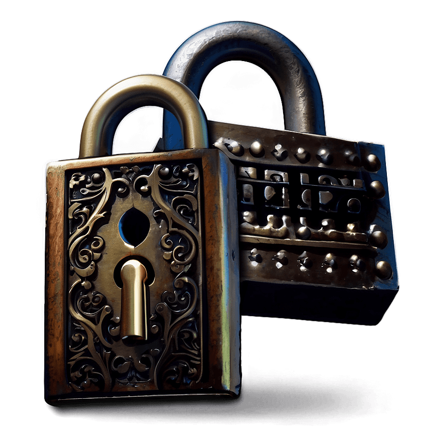Antique Lock Icon PNG 96