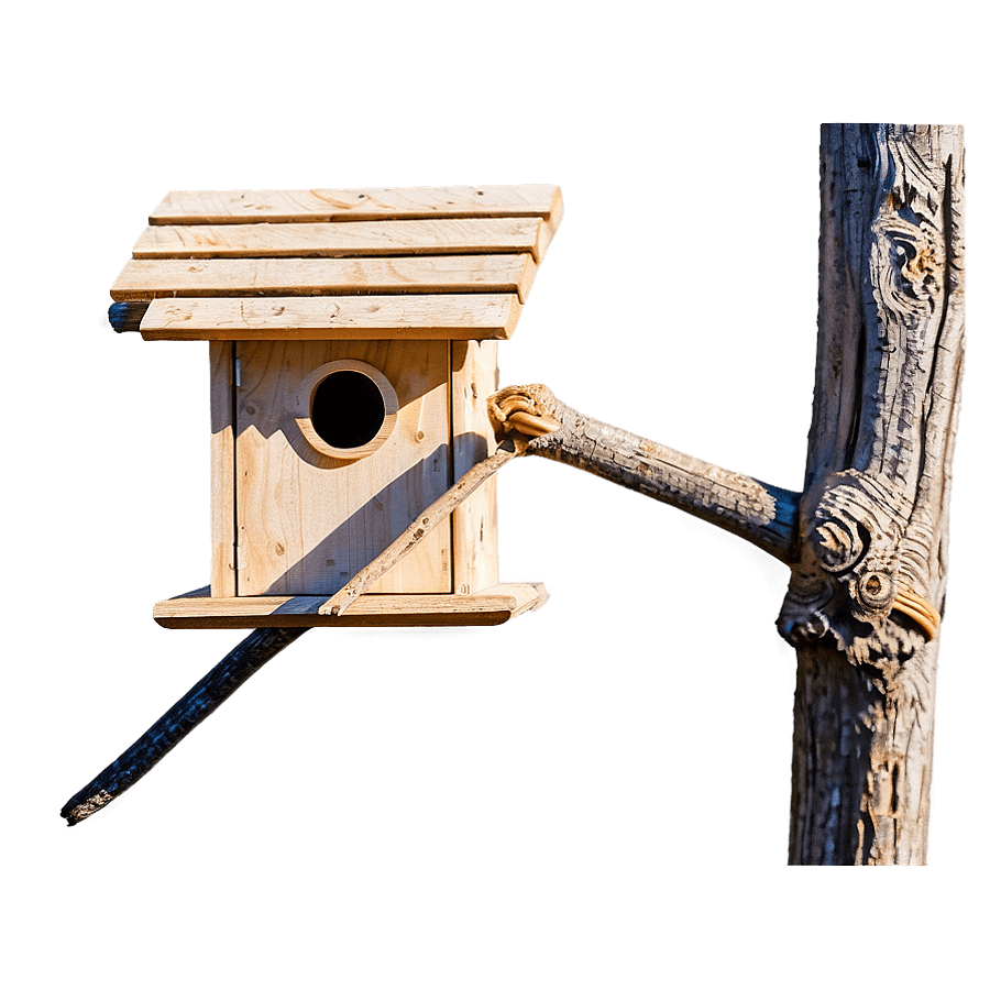 Wooden Birdhouse PNG 06292024