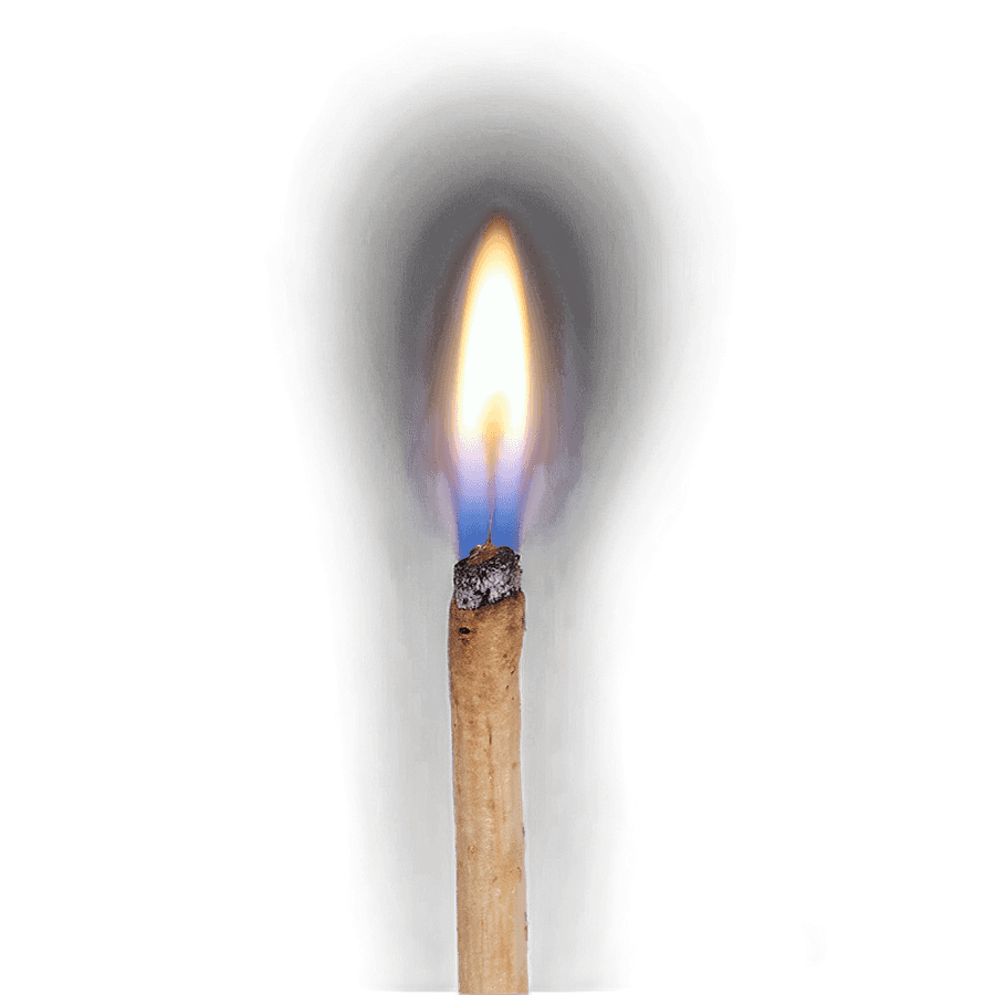 Single Lit Match PNG 74