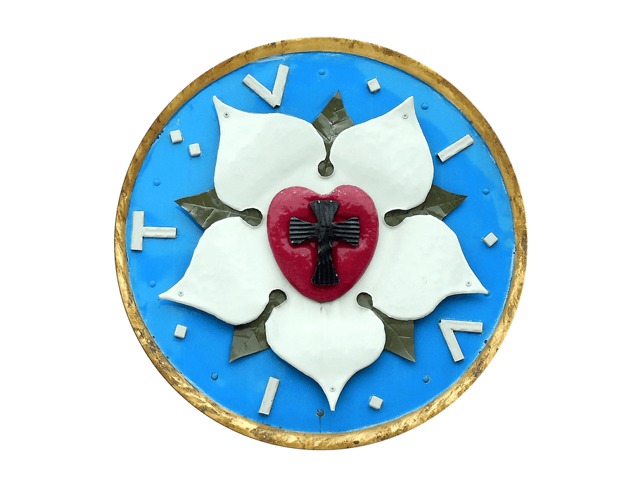 Luther Rose Symbol Clock