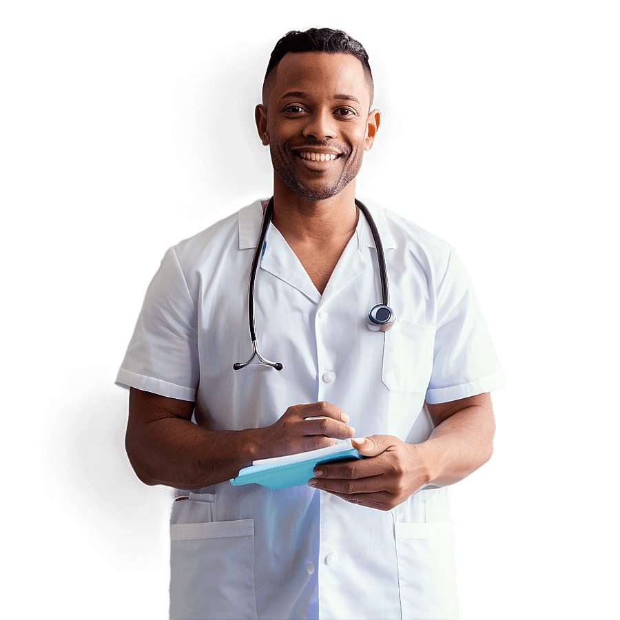 Male Nurse in Medical Team PNG 06292024