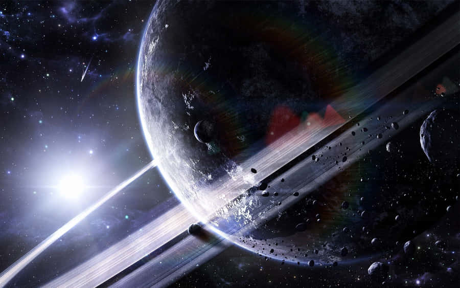Stellar Ringe und Planeten Kunstwerk