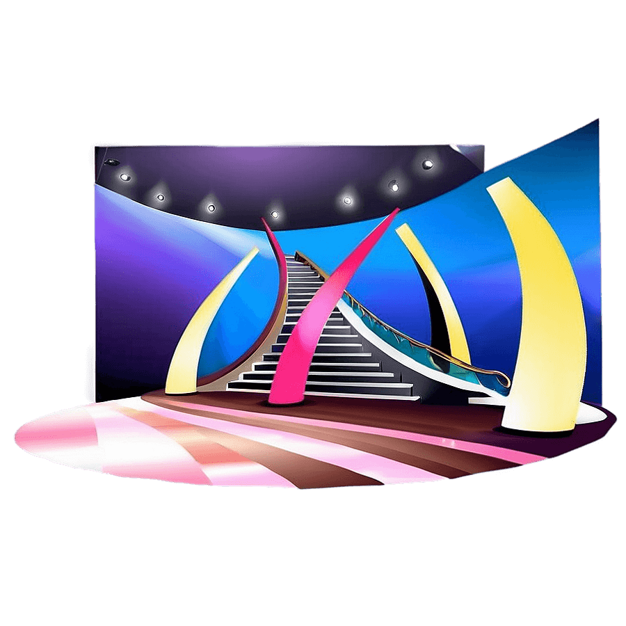 Runway Stage Design PNG auy