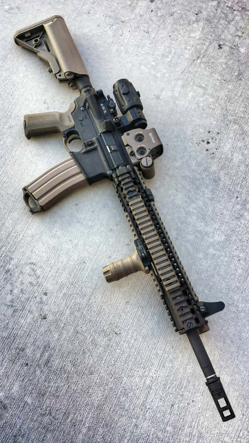 Rifle Tático sobre Concreto
