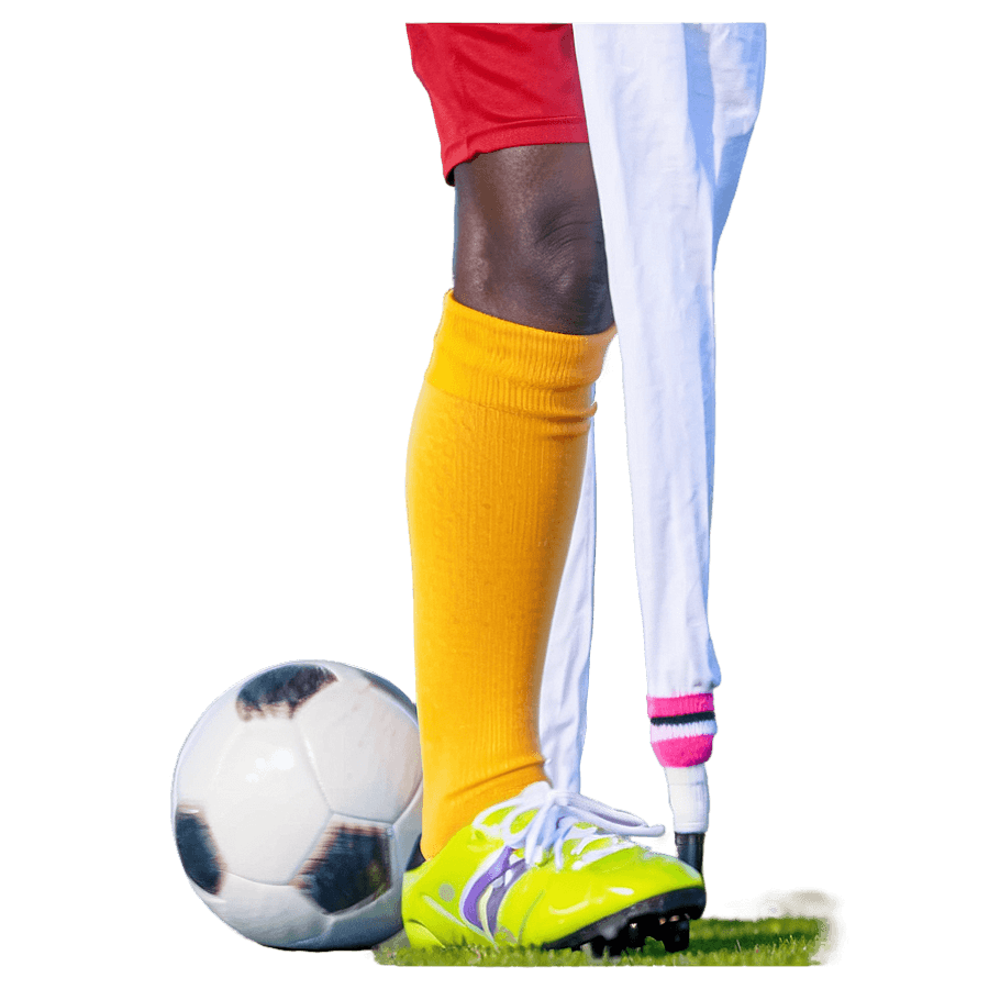 Determined Soccer Player Close-Up PNG nrh