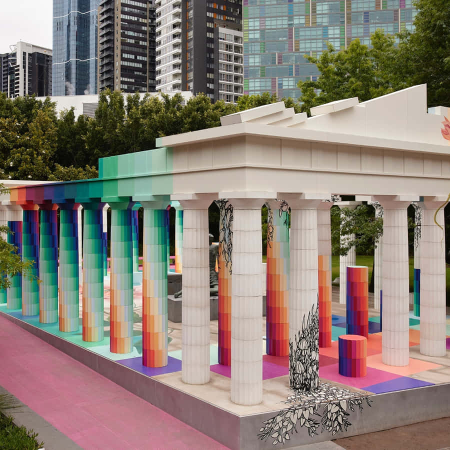 Installazione Artistica Colorata N G V