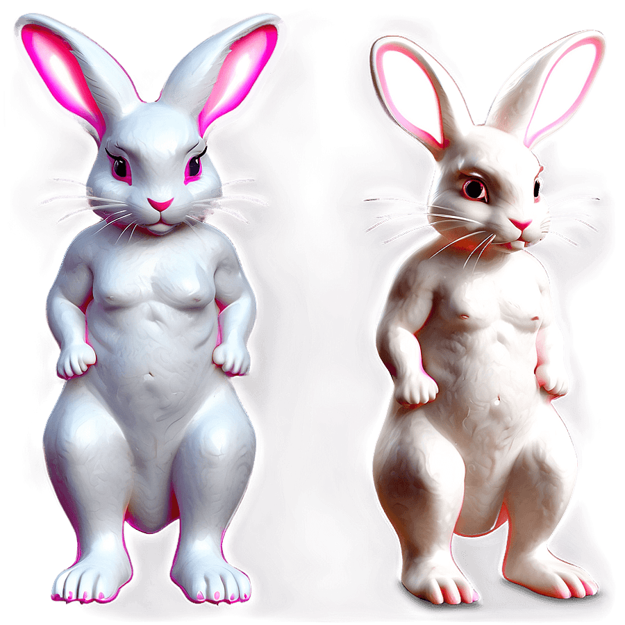 Precious Bunny Outline PNG 95