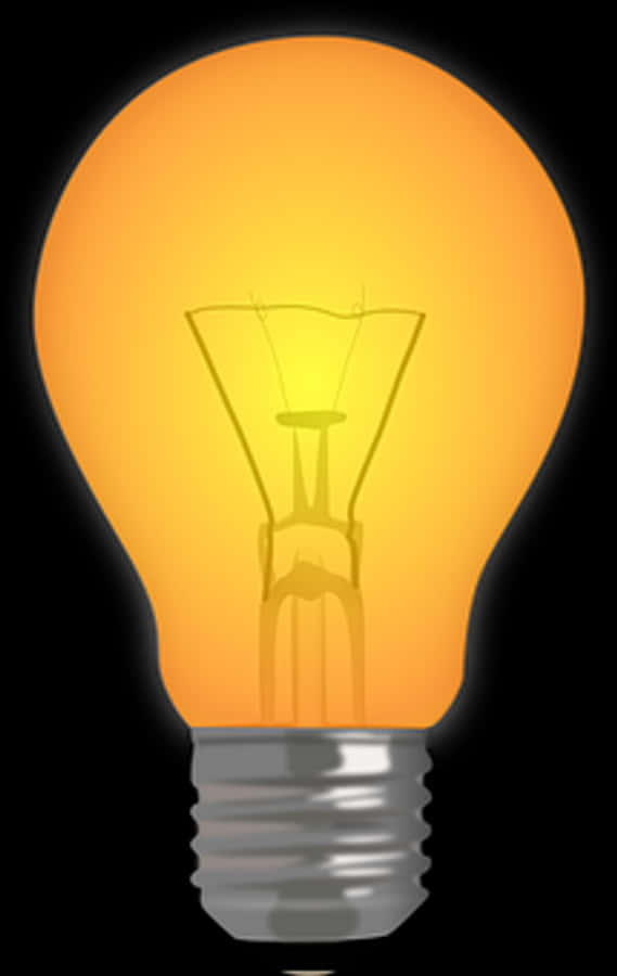 Illuminated Lightbulb Glowing