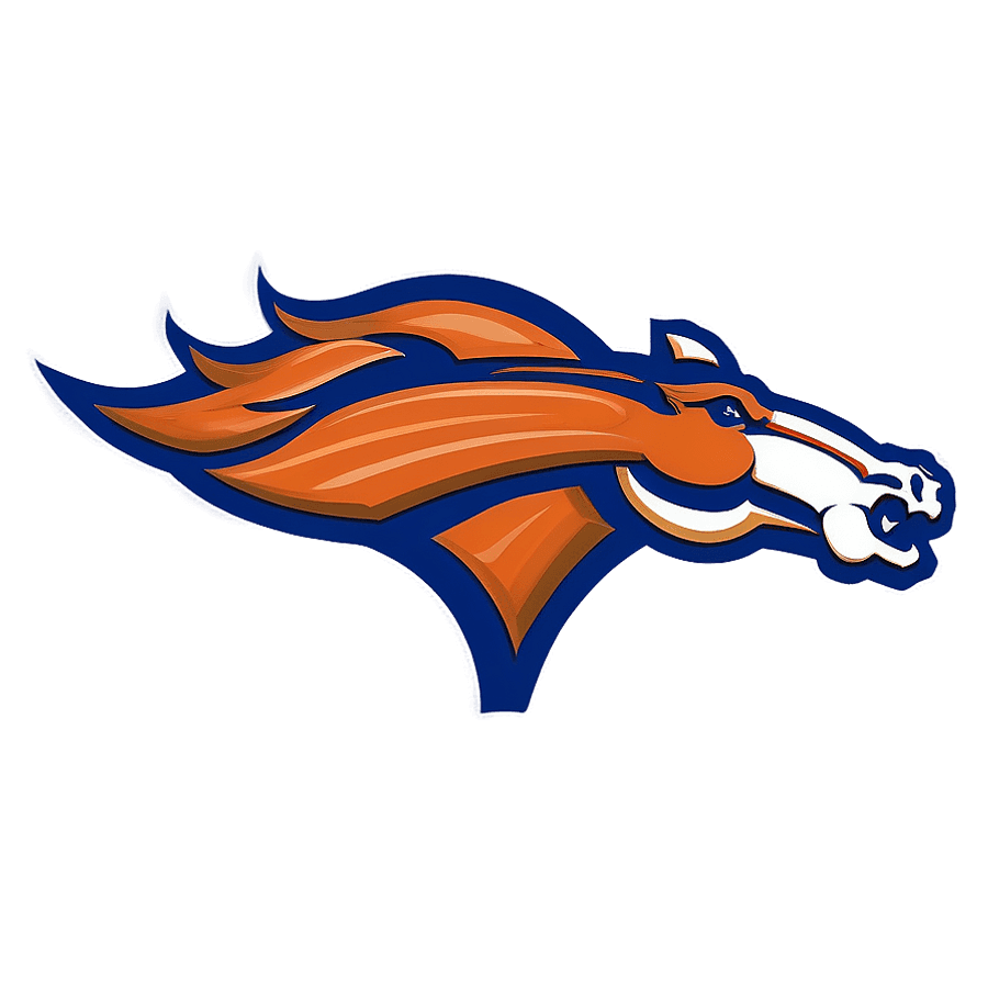 Retro Broncos Logo PNG qvj