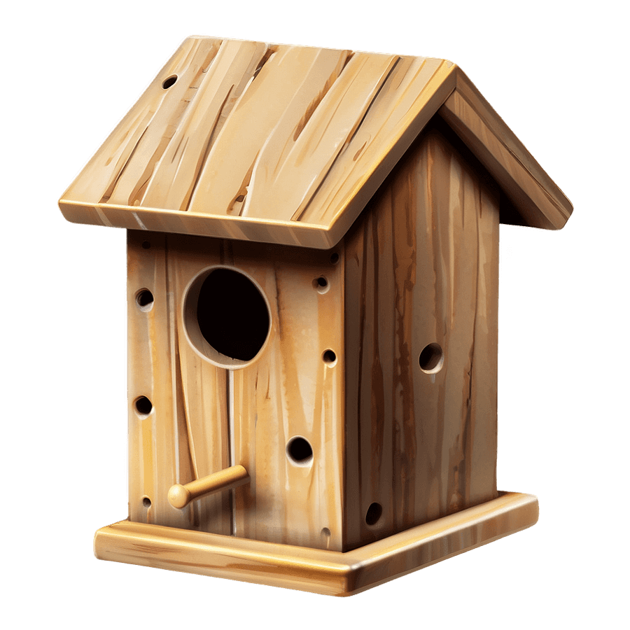 Wooden Birdhouse PNG fup