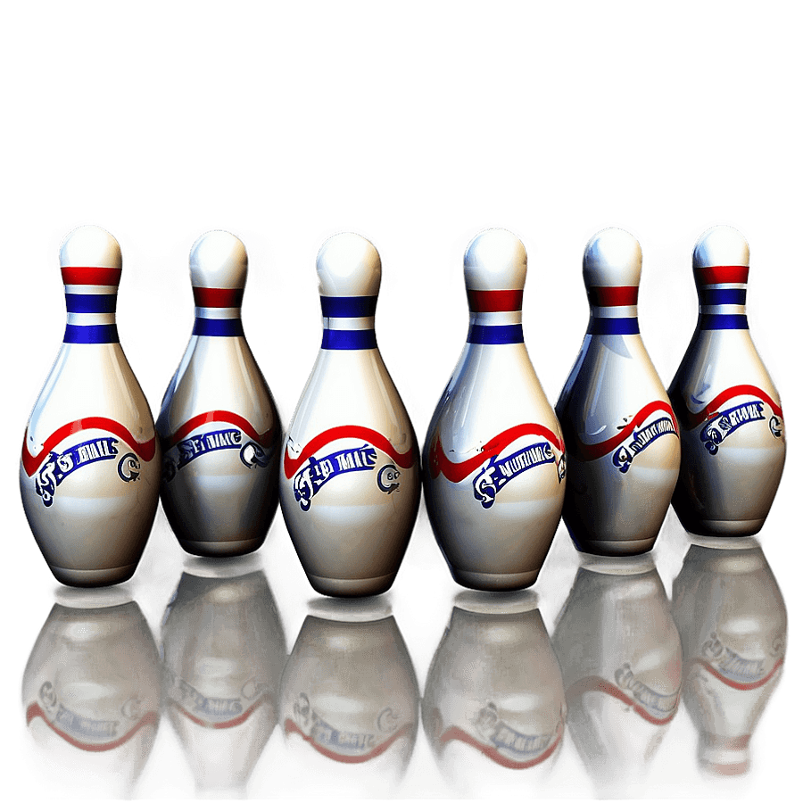 Bowling Pins Side View PNG 12
