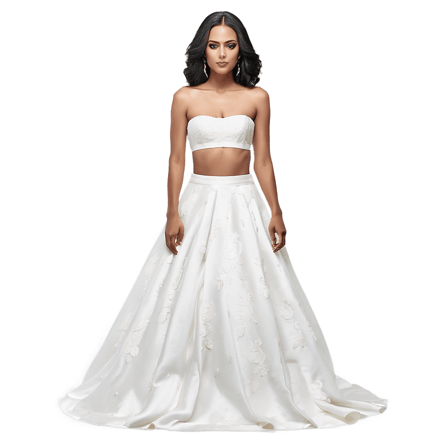 Two-Piece Wedding Dress PNG 05212024