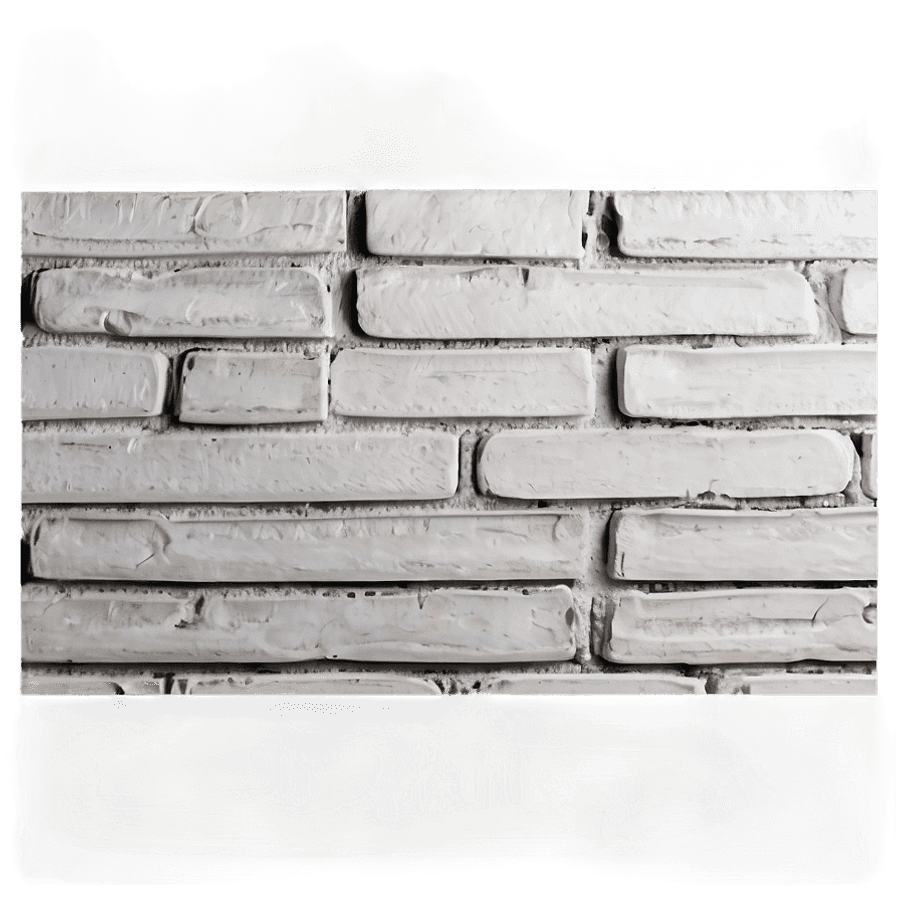 White Brick Wall Closeup PNG 06232024