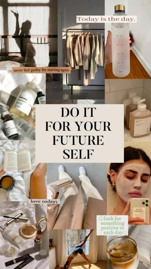 Colagem de Motivação Estética de Cuidados com a Pele