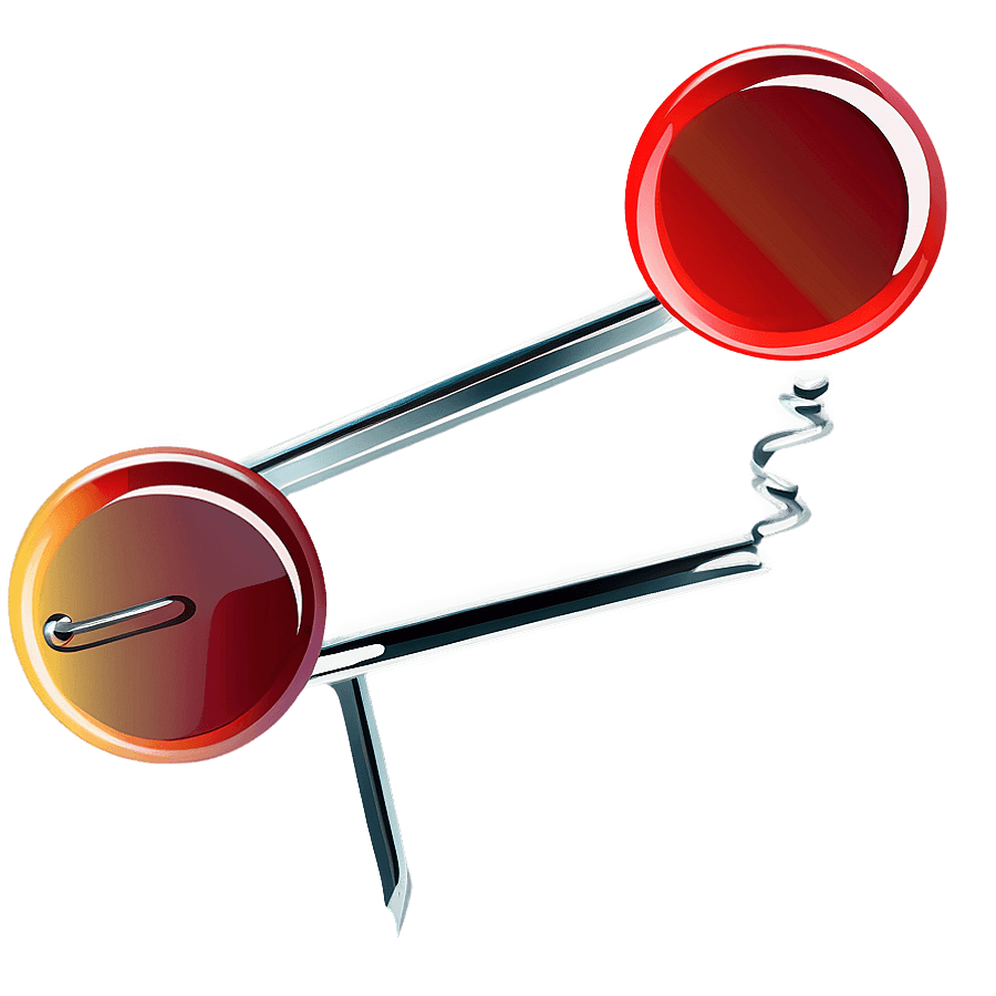 Red Pin Clipart PNG 05262024