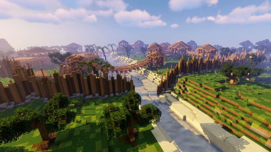MinecraftBrücken 1920 x 1080 Wallpaper